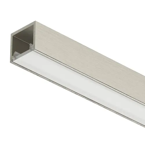 Hafele 833.94.215 Aluminum Profle, Hafele Loox5 Profile 2102, for LED strip lights Internal width 11 mm (7/16") Stainless steel 98 1/2" Length