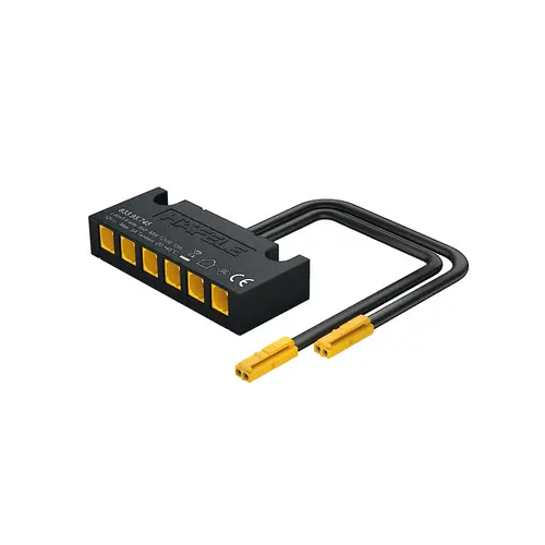 Hafele 833.95.745 Adapter, Hafele Loox5, multi-white, for Hafele Connect Mesh 6-way distributor for Hafele Connect Mesh 6-way distributor, 60 W, Voltage 12 V, max. connected wattage 60 W Black
