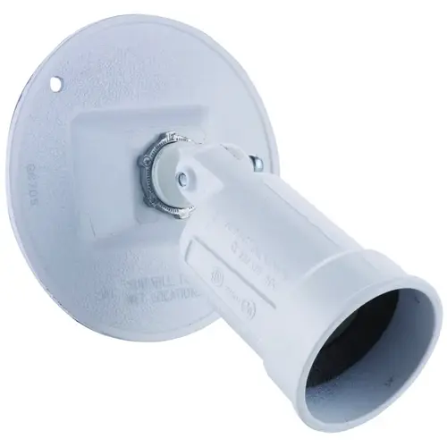 Hubbell 5624-1 Cover, 3-21/64 in L, 4-1/8 in W, Round, Metal, Gray, Powder-Coated