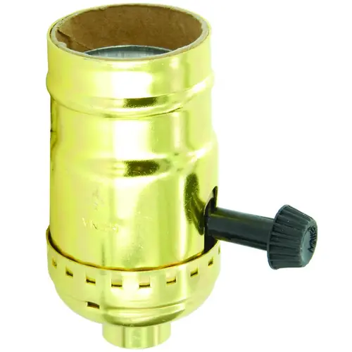 Leviton 079-07070-0PG 7070-PG Lamp Holder, 250 V, 250 W, Phenolic Housing Material, Brass