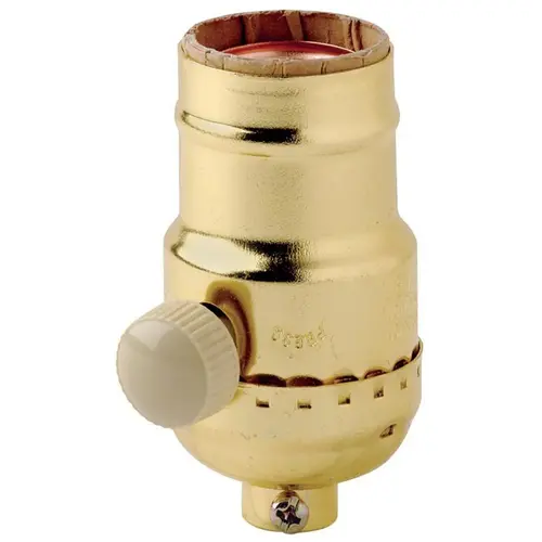 Leviton C20-06151-000 Socket Dimmer Lamp Holder, 120 V, 150 W Brass