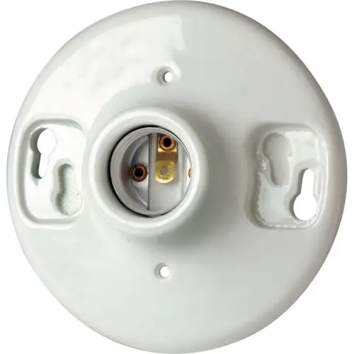 Leviton R50-49875-000 B01-49875 Lamp Holder, 250 V, 660 W, Porcelain Housing Material, White