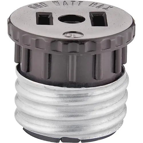 Eaton BP758B Lamp Holder Adapter, 660 W, 1-Outlet, Brown
