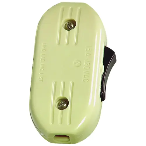 Eaton BP933V Cord Switch, 3 A, 120 V, Screw Terminal, Ivory