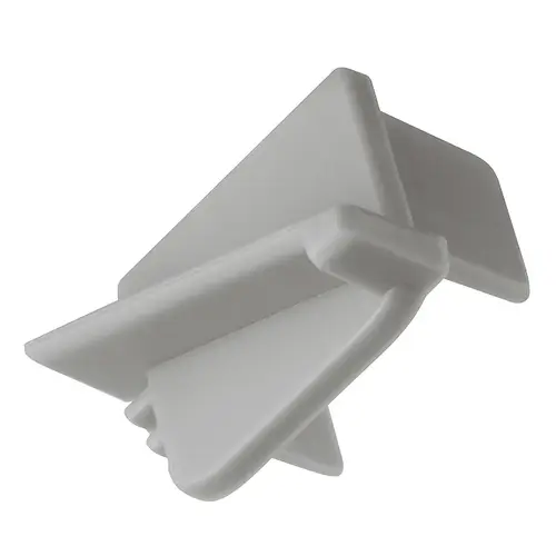 Hafele 833.72.857 End Cap, for Aluminum Profile for LED 2013/2015/2029/2037/3015/3028, Plastic, Silver colored Silver colored Pair