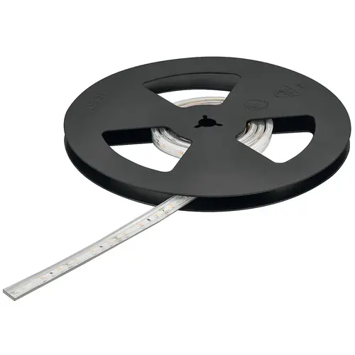Hafele 833.74.344 LED strip light with silicone sleeve, Hafele Loox5 LED 2063, 12 V, monochrome, (5/16") 8 mm G 196 7/8" 86 lm/W 415 lm 5.00 m 60 LEDs/ m, 4.8W/ m, Warm white 2700 K, (196 7/8") 5 m available length White