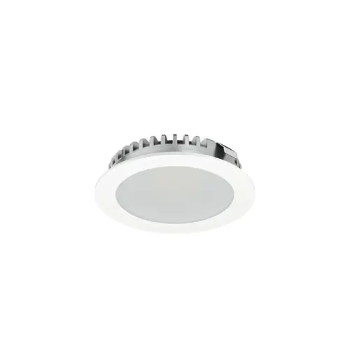 Hafele 833.75.330 Recess Mounted Downlight, Round, Hafele Loox LED 3094, zinc alloy, 24 V 66 lm/W 165 lm Aluminum, Light color: Cool white 4000 K, luminous flux: 165 lm, white
