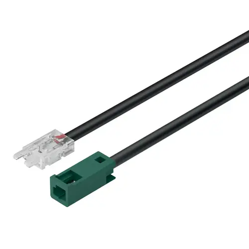 Hafele 833.93.747 Lead with Female Socket and Clip, Hafele Loox5 for LED strip light monochrome 8 mm (5/16") 24 V Length: 100 mm (4"), 5 A/18, 24 V