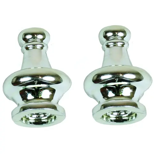 Jandorf 60103 Lamp Finial, Pyramid, Nickel Finish, 1.25-In   pair