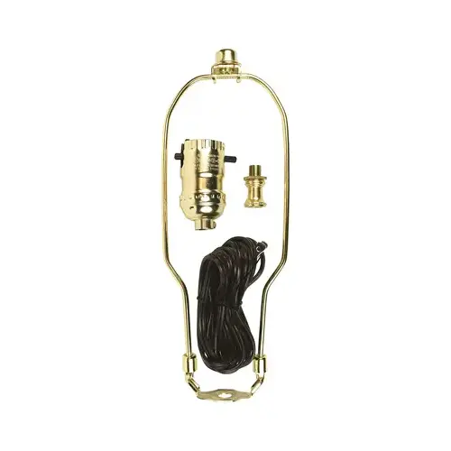Jandorf 60132 Lamp Kit, Brass, Polished Harp