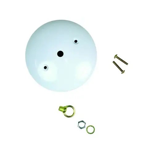 Jandorf 60211 Canopy Kit, Ceiling, White, For: Outlet Box and Hang Ceiling Fixture