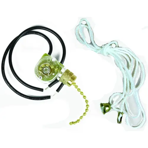 Jandorf 60304 Ceiling Fan Light Switch Multicolored Plastic Multicolored Brass