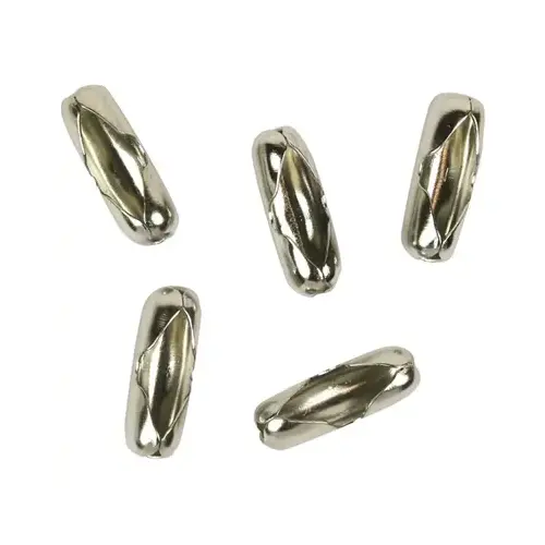 Jandorf 60354 Lamp Pull Chain Connector, Nickel-Plated, #6   pack of 5