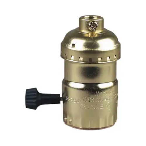 PASS & SEYMOUR 1008316CC10 Electrolier Medium Base Metal Shell Lampholder, 250-Watt, 250-Volt