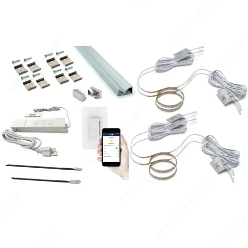 Richelieu Hardware WEBKIT1245769 BLADE SURFACE PROFILE Under Cabinet - Starter Guide Aluminum
