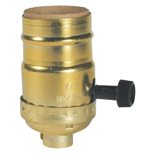 Westinghouse 70421 Turn-Knob Medium Base Brass Lamp Socket