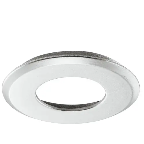 Hafele 833.72.145 Round Recessed Mount Trim Ring, for Hafele Loox and Hafele Loox5 LED drill hole diameter 35 mm round round, Silver colored Silver colored
