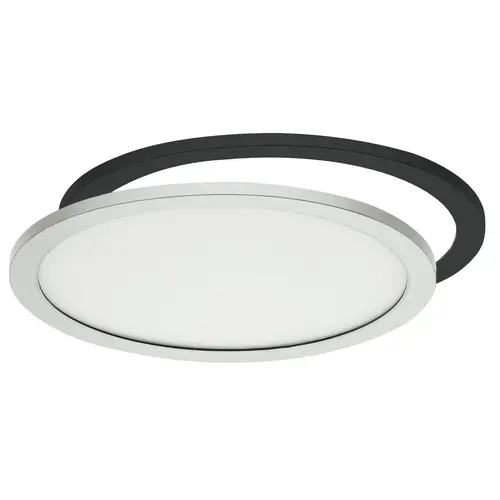 Hafele 833.72.294 Surface Mounted Downlight, Hafele Loox5 LED 2066 12 V Monochrome,  180 mm (7 1/16"), interchangeable frame silver colored/black, 4000 K
