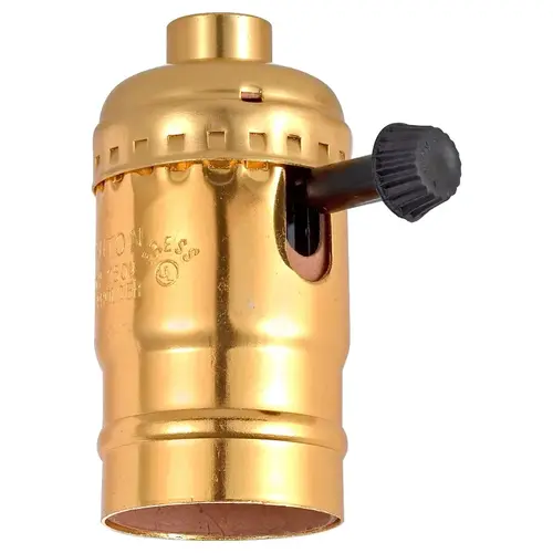 Leviton C30-10083-0PG Lamp Holder, 250 V, 250 W, Phenolic Housing Material, Brass