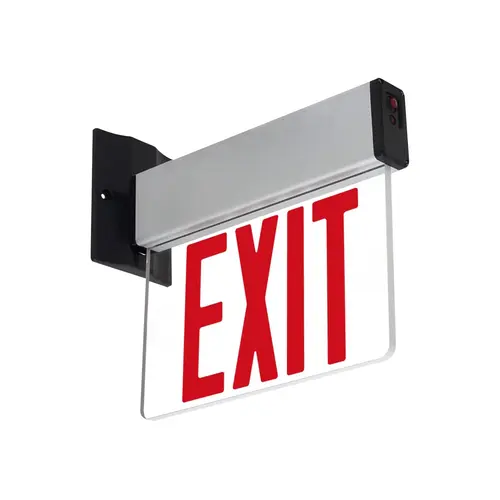 Medinah Power EDGE-ES-01 LED Edge Lit Exit Sign Single Sided, 3.5W Wattage With Red Letters