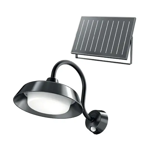 Medinah Power SNEB50-MS-5K-BZ LED Solar Barn Light, 45W, Motion Sensor, 5000K CCT, Bronze Finish