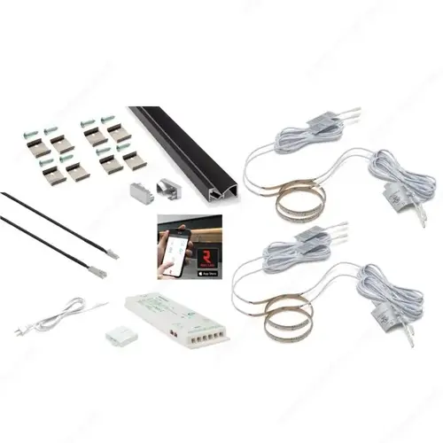 Richelieu Hardware WEBKIT1245761 BLADE SURFACE PROFILE Under Cabinet - Starter Guide Black