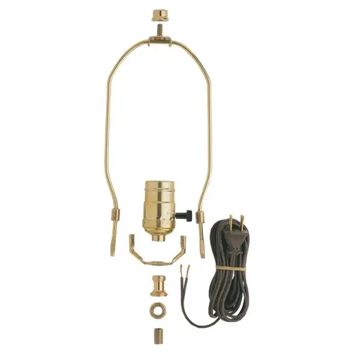 Westinghouse 70268 Lamp Kit, Metal, Brass, For: Standard Base 150 W Bulb
