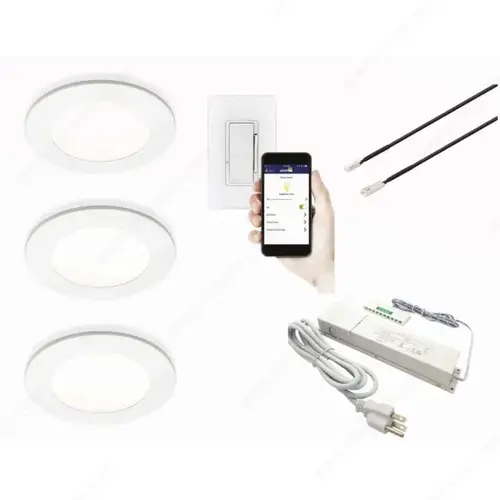 Richelieu Hardware WEBKIT1243027 ATOM puck LED for Under Cabinet Lighting - Started Guide White