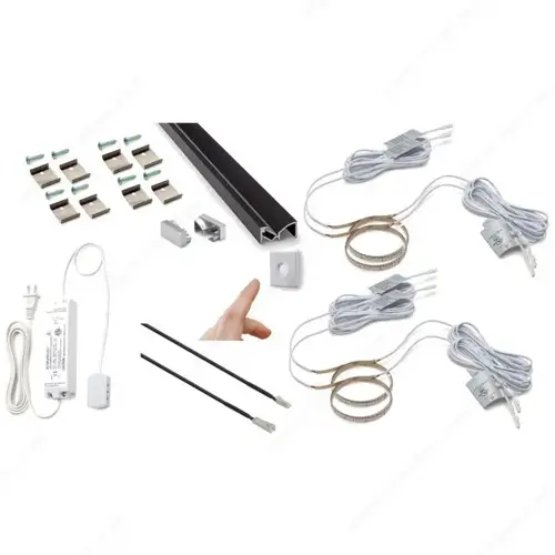Richelieu Hardware WEBKIT1245762 BLADE SURFACE PROFILE Under Cabinet - Starter Guide Black