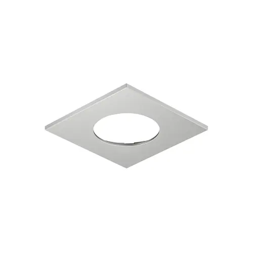 Hafele 833.72.506 Recess mounted housing, Suitable for: Loox5 light module with drill hole diameter 58 mm square Square, Silver colored Silver colored