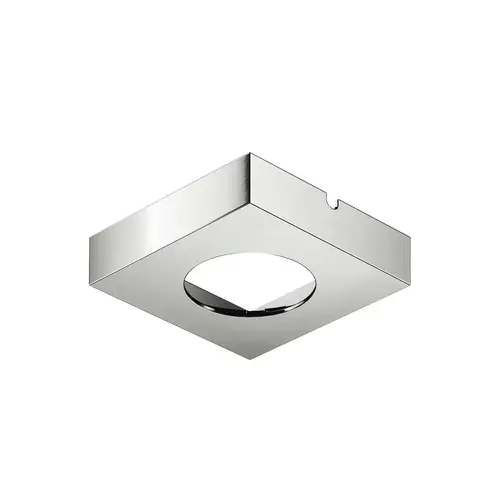 Hafele 833.72.521 Housing for undermounted light, Suitable for: Loox5 light module with drill hole diameter 58 mm square Square, chrome plated, shiny glossy, Chrome plated