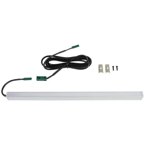 Hafele 833.86.045 Surface Mounted End Light Bars, With Linkable Cable, 24 V 15" Cabinet: 457 mm (18") Profile 2103 with Loox LED 3087, multi-white 2-wire, 381 mm (15") length