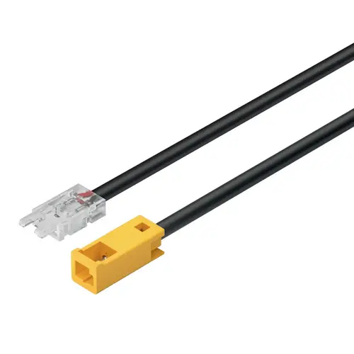 Hafele 833.93.744 Lead with Female Socket and Clip, Hafele Loox5 for LED strip light monochrome 5 mm (3/16") 12 V Length: 100 mm (4"), 3.5 A, 20 AWG, 12V