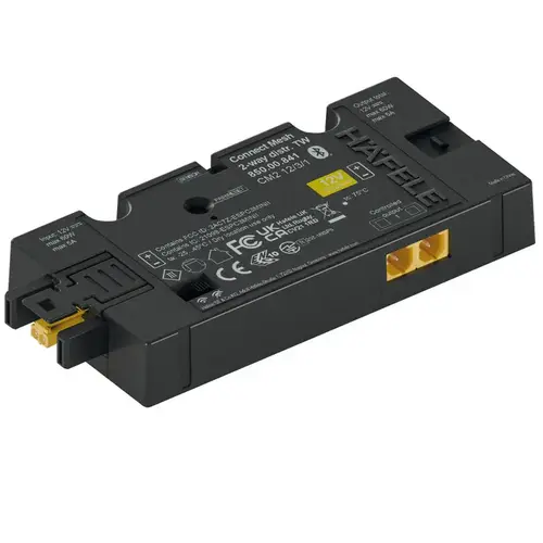 Hafele 850.00.841 Connect Mesh 2-Way Distributor, H fele Connect Mesh, 3-pin (multi-white) 12 V, switchable wired-wireless switching for tunable white 3-wire, 60 W Black