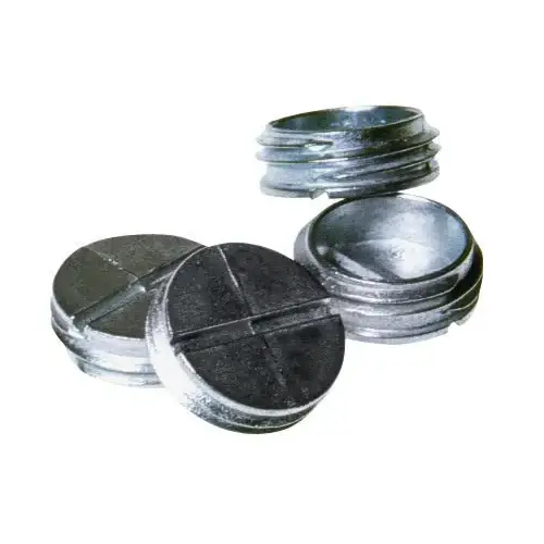 Hubbell 5269-0 Closure Plug, 1/2 in, Zinc, Gray - pack of 4
