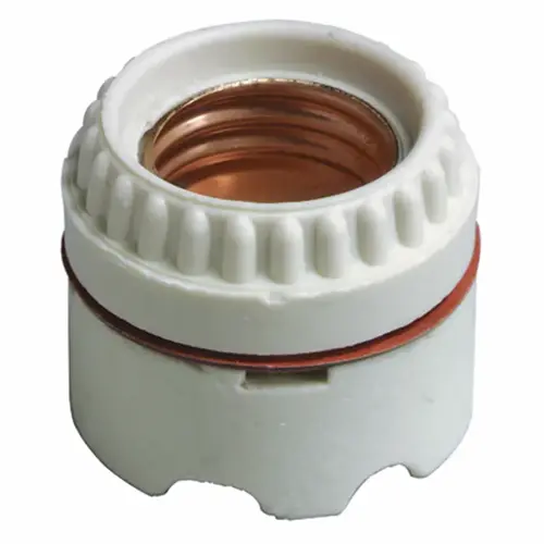 Leviton C01-09350-000 Keyless Socket Porcelain Incandescent Medium Base White