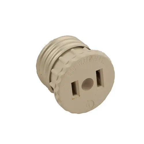 Leviton C22-00125-000 600W 120V White Light Socket Adapter - pack of 2