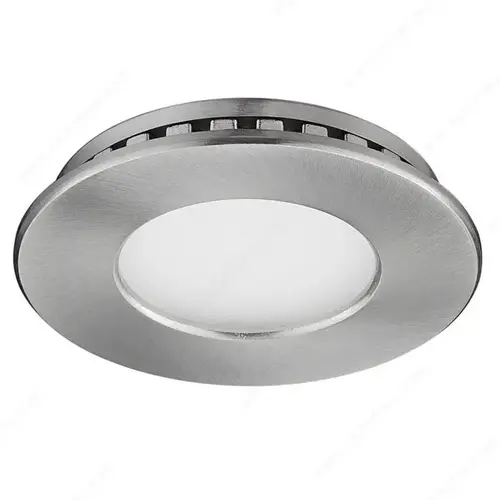 Richelieu Hardware PK2404200185 NORMA - LED Puck Light, 4W, 24V, 2CCT Satin Nickel