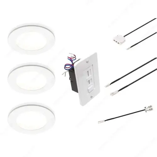 Richelieu Hardware WEBKIT1243032 ATOM puck LED for Under Cabinet Lighting - Started Guide White