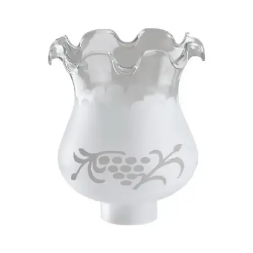 Westinghouse 85100 Light Shade, Empire, Hourglass, Glass, Clear