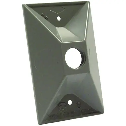 BELL 5186-5 1-Outlet Rectangular Zinc Gray Cluster Weatherproof Outdoor Box Cover