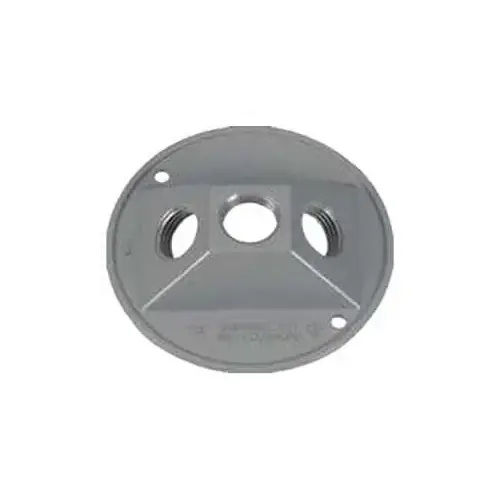 BWF CR-3V Lampholder Cover, 4-1/2 in Dia, Round, Metal, Gray, Powder-Coated