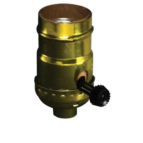 Do it C30-10083-0PG Turn-Knob Medium Base Brass Lamp Socket