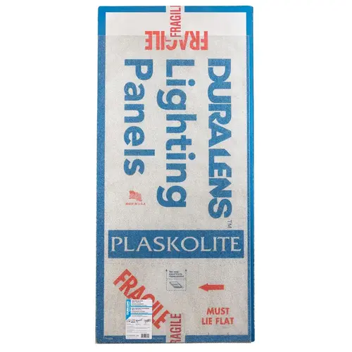 DURALENS 1430083A Lighting Panel Duralens Cracked Ice 47.75" L X 23.75" W Square Edge Clear