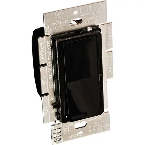 Hafele 820.66.351 Lutron Wall Dimming Control, Diva, 2 Wire Forward Phase (CL) Black Black