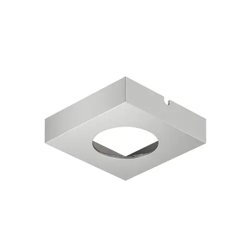 Hafele 833.72.518 Housing for undermounted light, Suitable for: Loox5 light module with drill hole diameter 58 mm square Square, Silver colored Silver colored