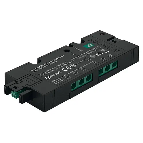 Hafele 833.95.895 Distributor, Hafele Connect Mesh, multi-white, 6-way, with switching function, 24 V with switching function, 120 W, black Black