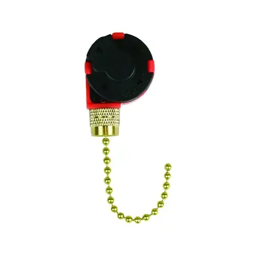 Jandorf 60303 Pull Chain Switch Multicolored Plastic Multicolored Brass