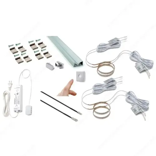 Richelieu Hardware WEBKIT1242910 BLADE SURFACE PROFILE Under Cabinet - Starter Guide Aluminum