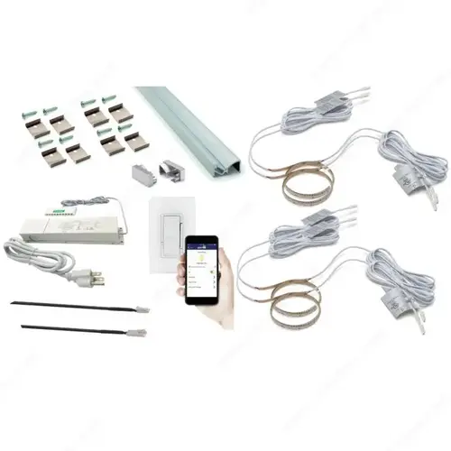 Richelieu Hardware WEBKIT1242911 BLADE SURFACE PROFILE Under Cabinet - Starter Guide Aluminum